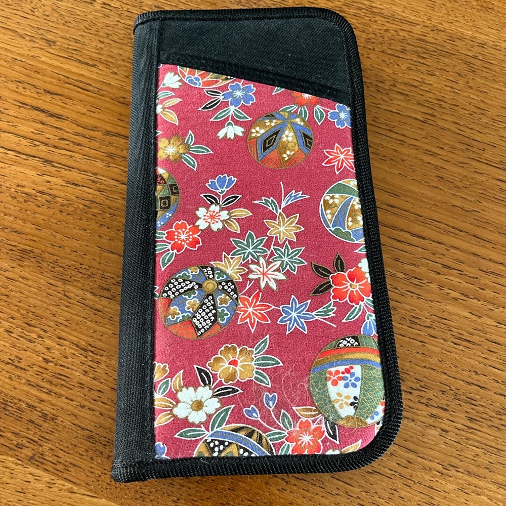 Travel documents holder with pretty fabric